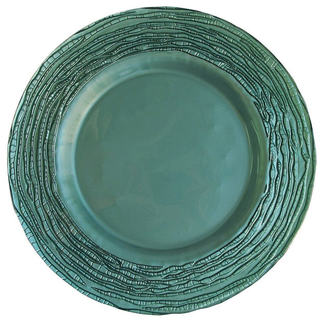 Glass Plate Chargers Set Of 4 Sea Green Traditional Charger Glass Plate Chargers Set Of 4 Sea Green