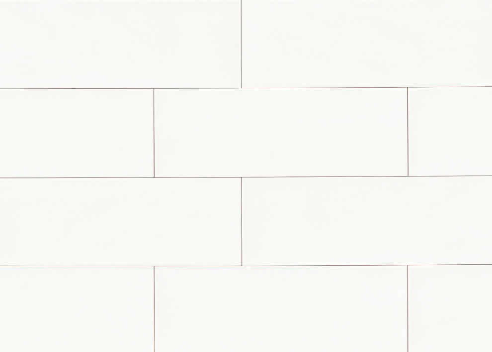 Winter 8"x24" Glazed Ceramic Wall Tile, Blanco