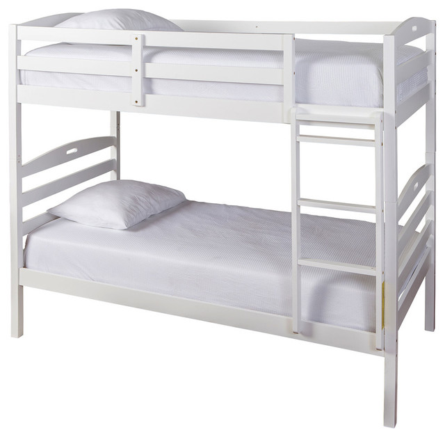 Nova 2-in-1 Twin-Over-Twin Bunk Bed , White