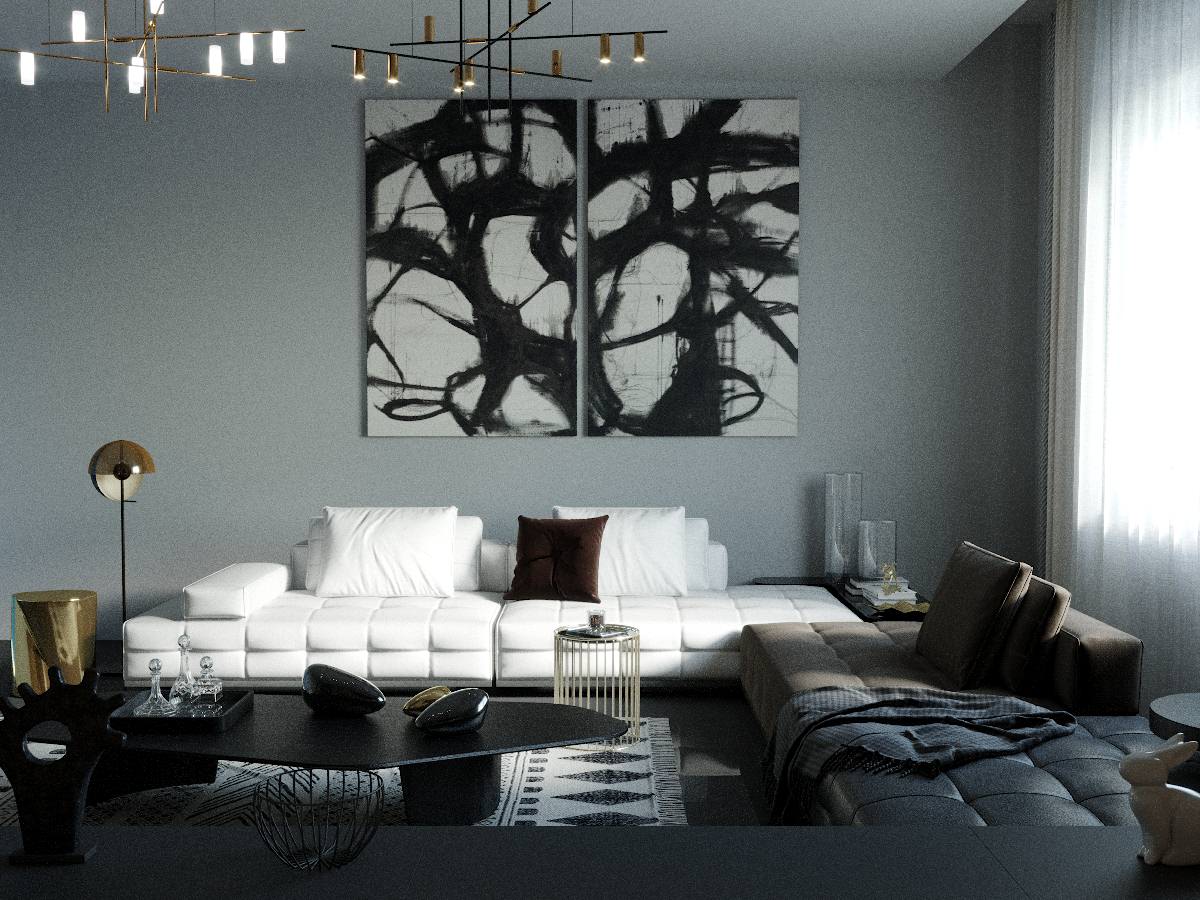 Вторая визуализация гостинной.