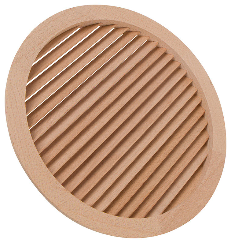 915/16" Round Wood Air Vent Grille Transitional Registers Grilles