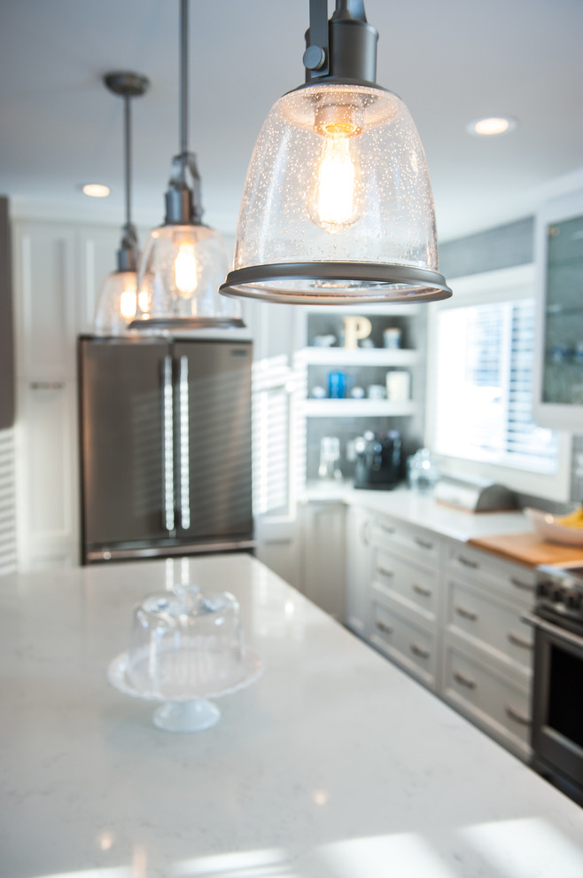 Example of a mountain style kitchen design in Edmonton