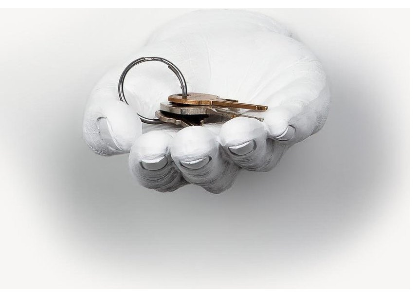Inspiration for a keyholder and acacia contemporary resin wall-mounted and 6-hook wall sculpture remodel