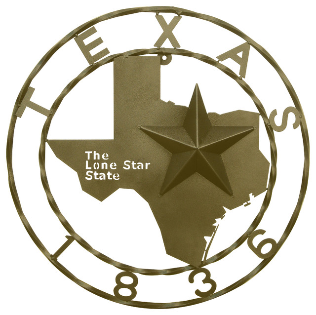 Texas Star Wall Decor 29" texas map & 1836 star wall decor - southwestern - wall accents Texas Star Wall Decor 29" texas map & 1836 star wall decor - southwestern - wall accents