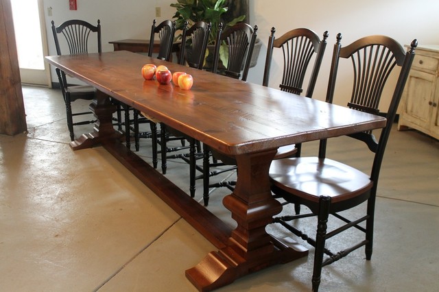 Custom Trestle Farm Table campagne-salle-a-manger