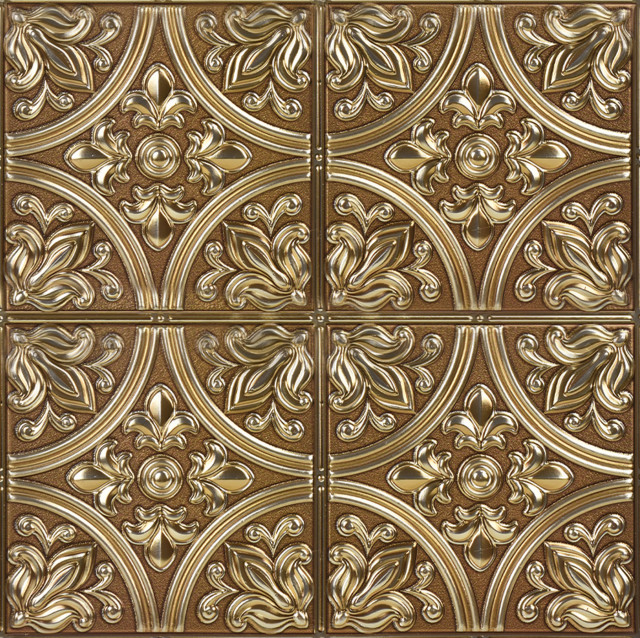 Chelsea Bronze Faux Metallic Tiles, Panel