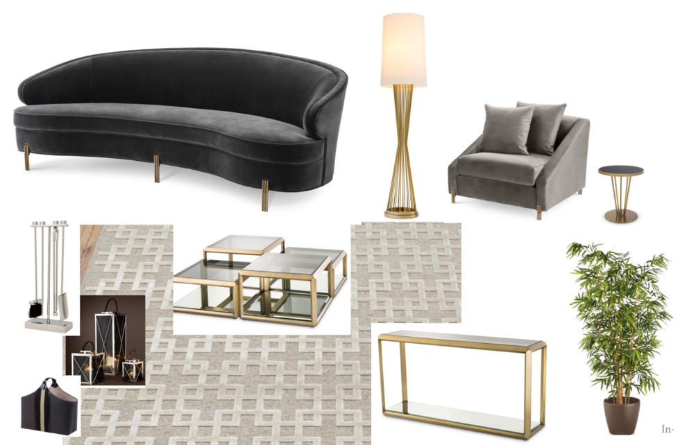 Гостиная загородного дома