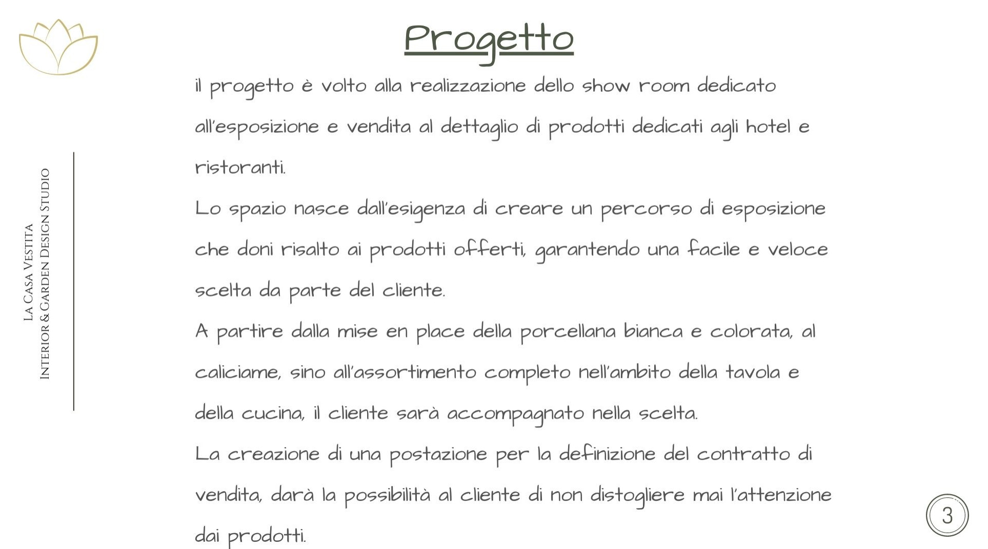 Distribuzione spazi showroom