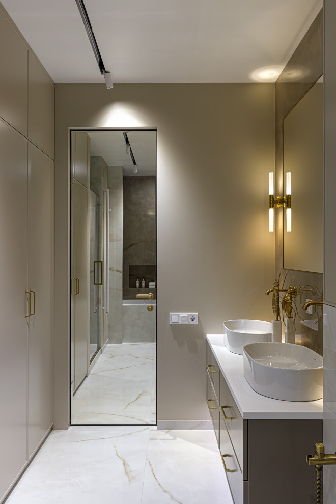 Современная классика реализованный дизайн-проект в ЖК "Прайм парк"