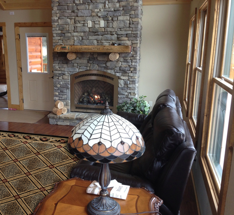 Large mountain style home design photo