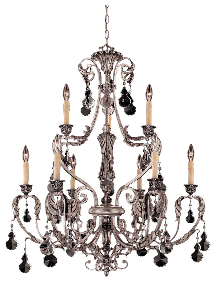Savoy House Lighting 1-9721-9-176 Florita 9 Light Chandeliers in Silver Lace