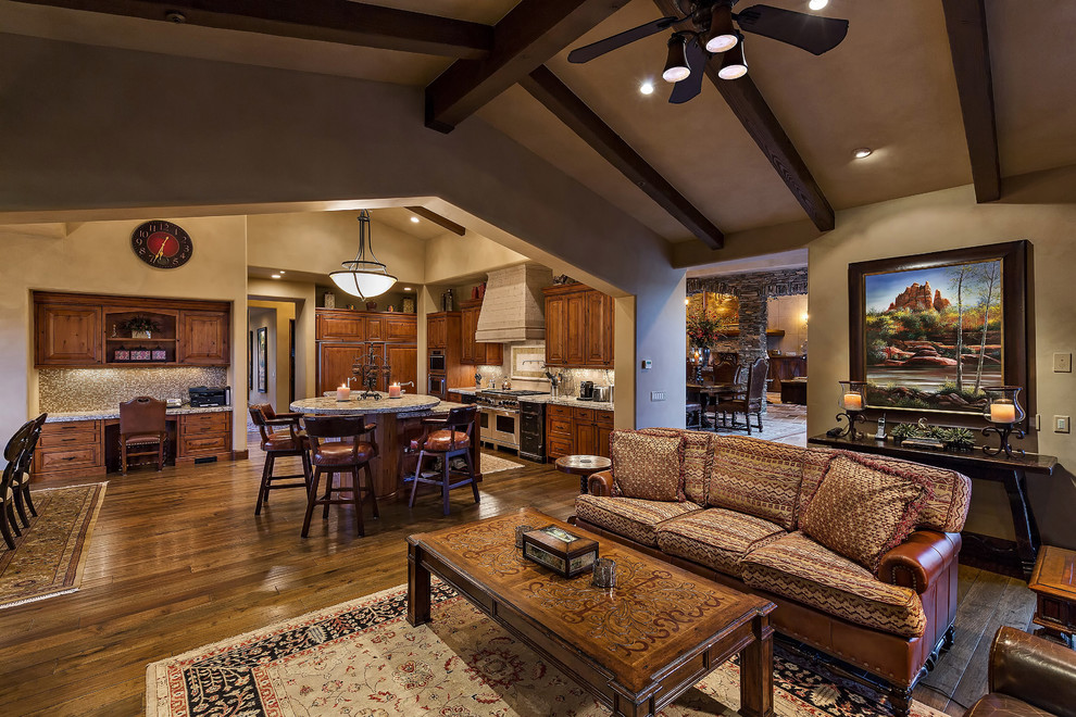 Photo of a country home design in Phoenix.