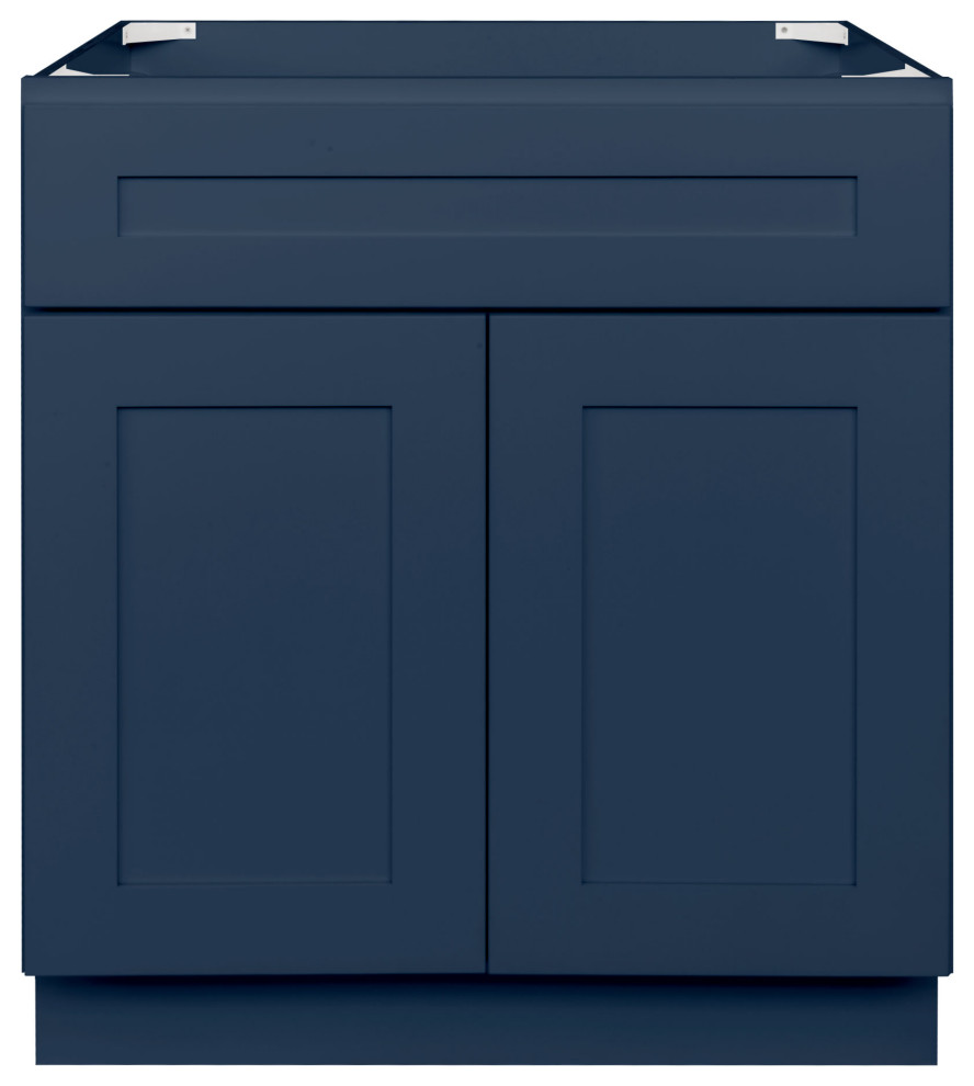 30" Bathroom Vanity Base Danbury Blue by LessCare Transitional Bathroom Vanities And