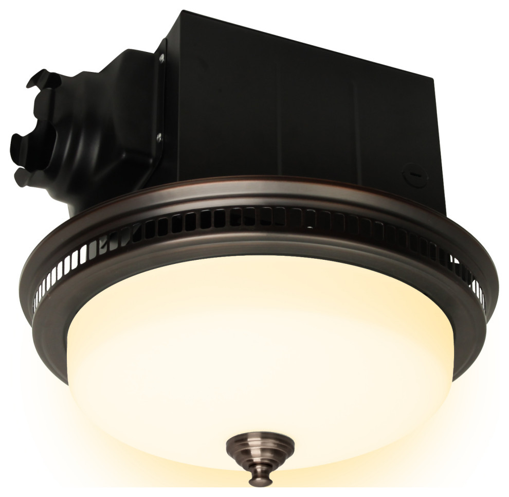 Bathroom Exhaust Fan with Light & Nightlight 110CFM 1.5Sone Oil Rubbed