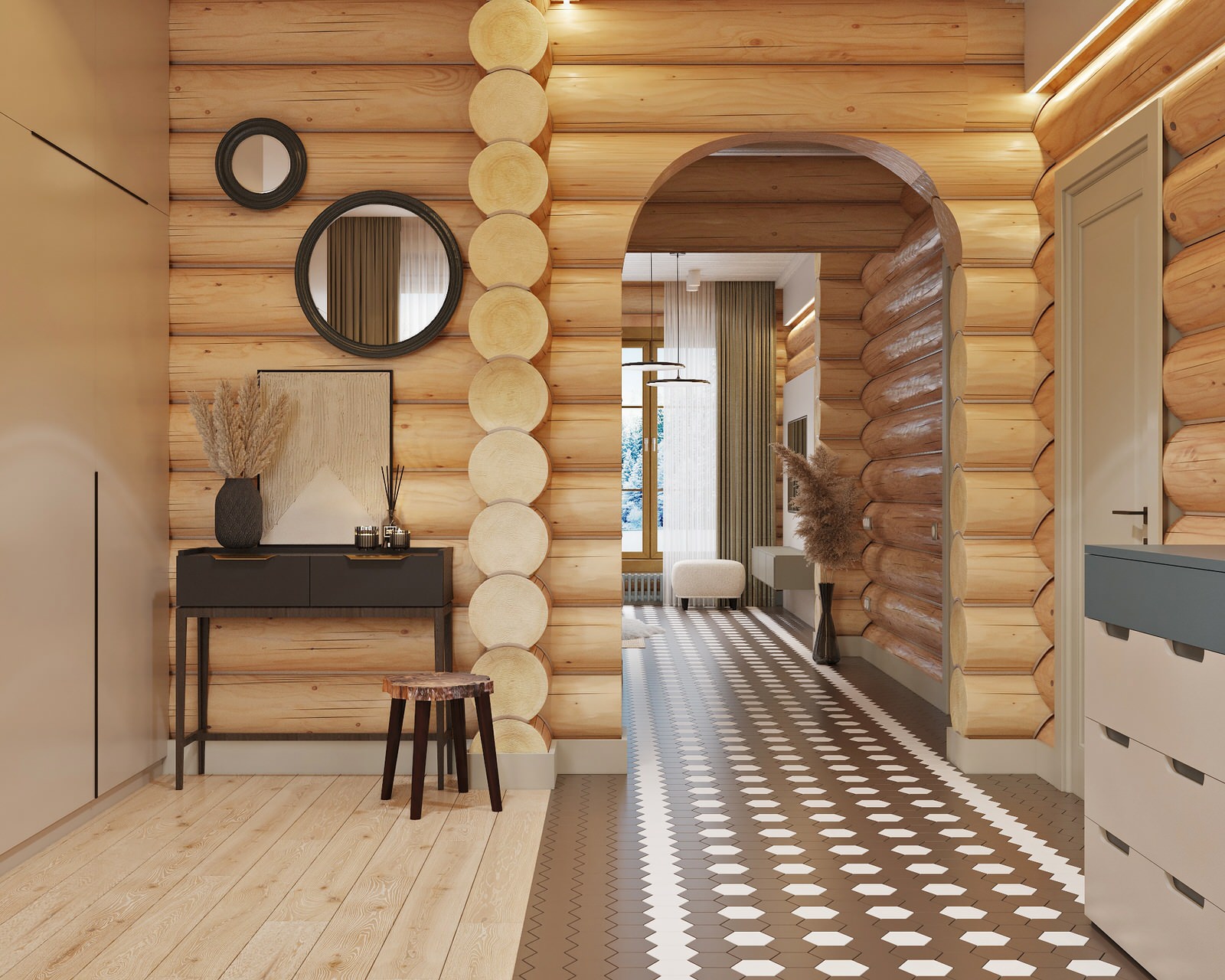 Дизайн проект дома из рубленного бревна