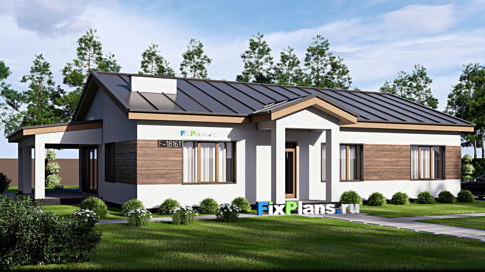 Проект одноэтажного дома 16х20м S161м2 F-18161