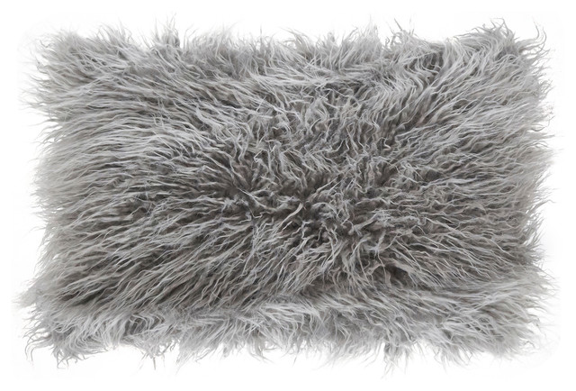 mongolian faux fur pillow