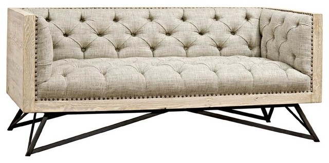 Cfc Furniture Byron Sofa Small Reclaimed Lumber Steel Base Cfc Furniture Byron Sofa Small Reclaimed Lumber Steel Base