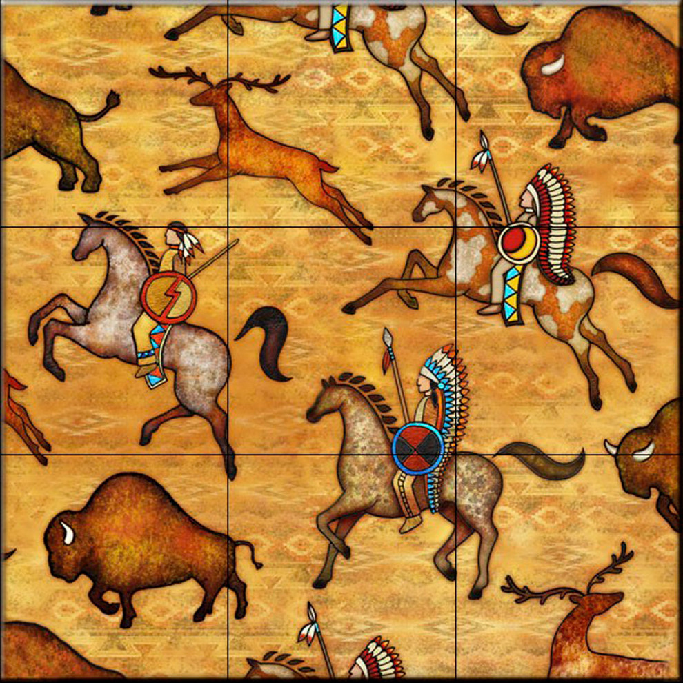 Tile Mural, Southwest Horse 7 by Dan Morris