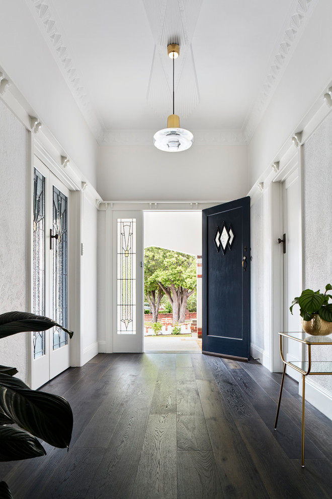 Design ideas for a transitional hallway in Melbourne.