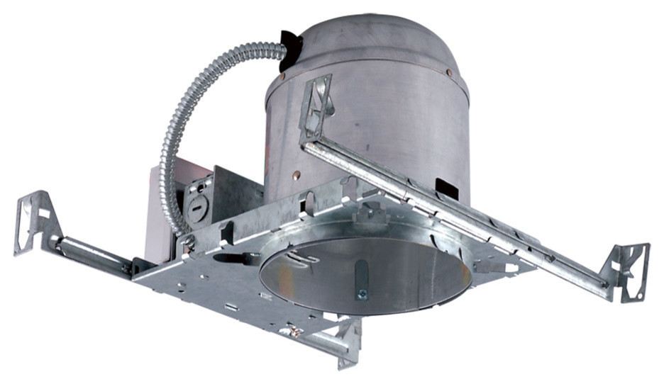 6Inch Ic Airtight Ic Housing For New Construction, Silver Recessed