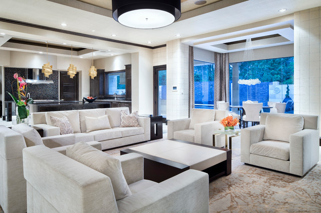 Classic Transitional classique-chic-salle-de-sejour