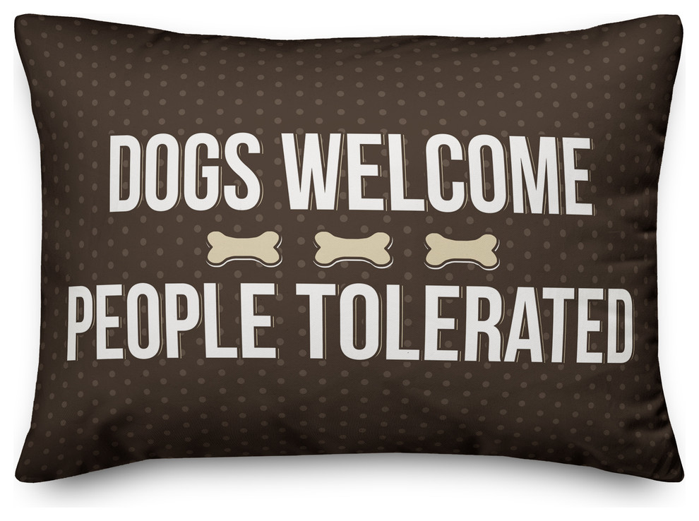 dogs welcome people tolerated pillow