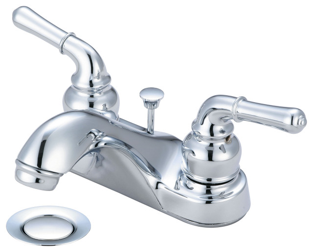 Accent Two Handle Bathroom Faucet, Polished Chrome