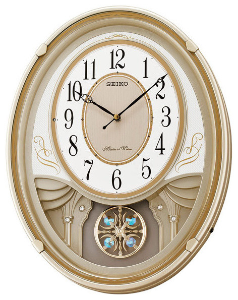 Seiko Melos In Motion Wall Clock Swarovski Crystals 18 Seiko Melos In Motion Wall Clock Swarovski Crystals 18