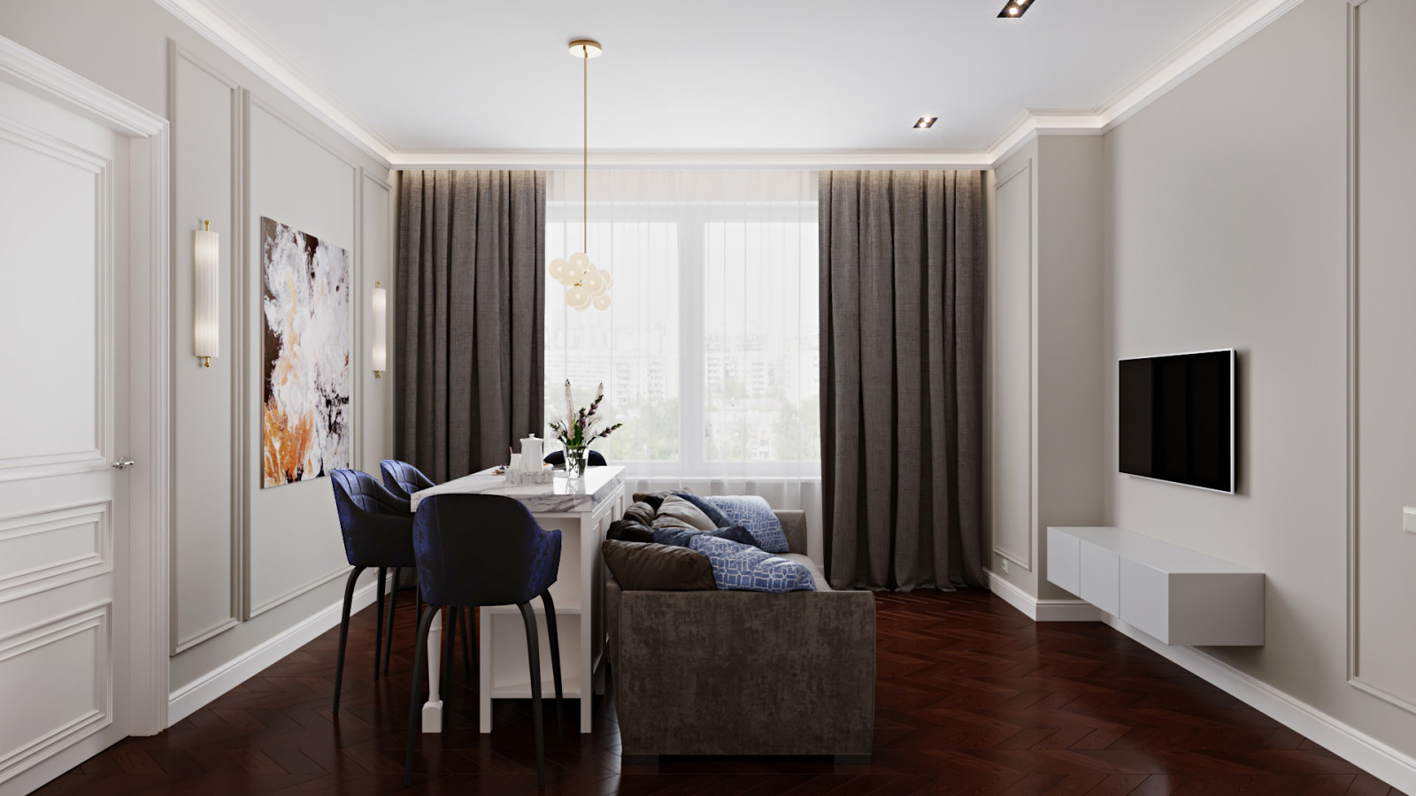 Трехкомнатная квартира в ЖК "Царская площадь"