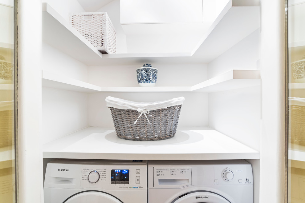 Inspiration for a contemporary laundry room in London.