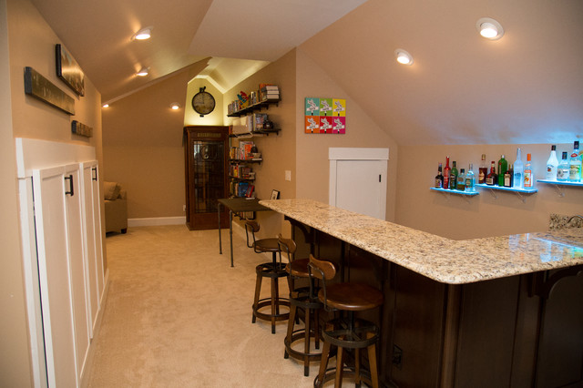 Modern Home Bar Charlotte Attic Conversion - Home Bar modern-home-bar