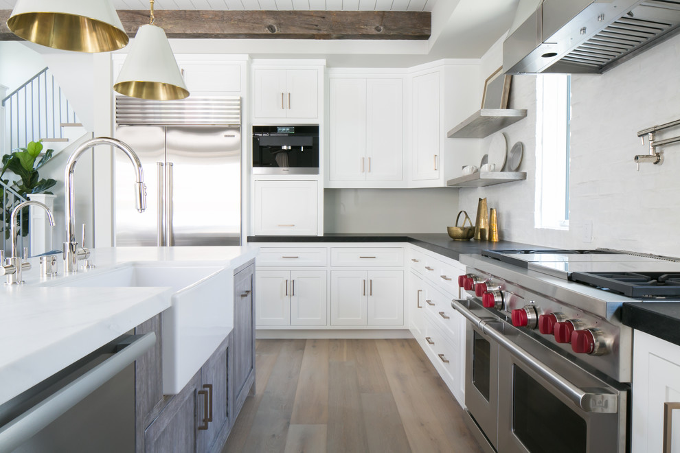Inspiration for a transitional kitchen remodel in Orange County