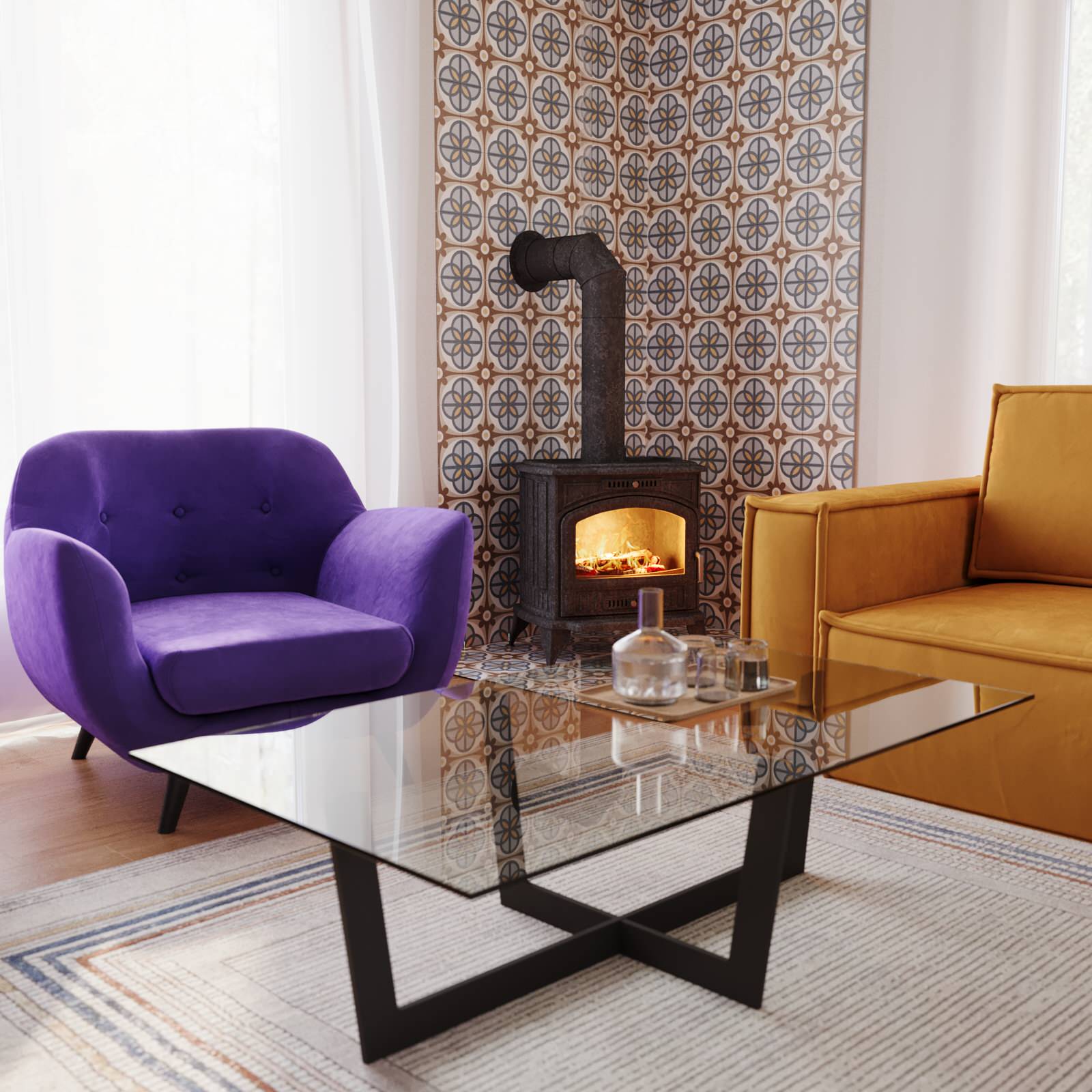 Дизайн 2х этажного дома в стиле эклектика