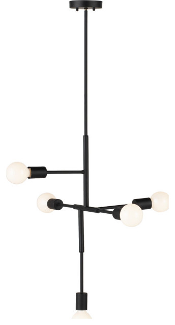 Nuevo Hendrix Lighting Pendant | Black Steel Matte - Midcentury ...
