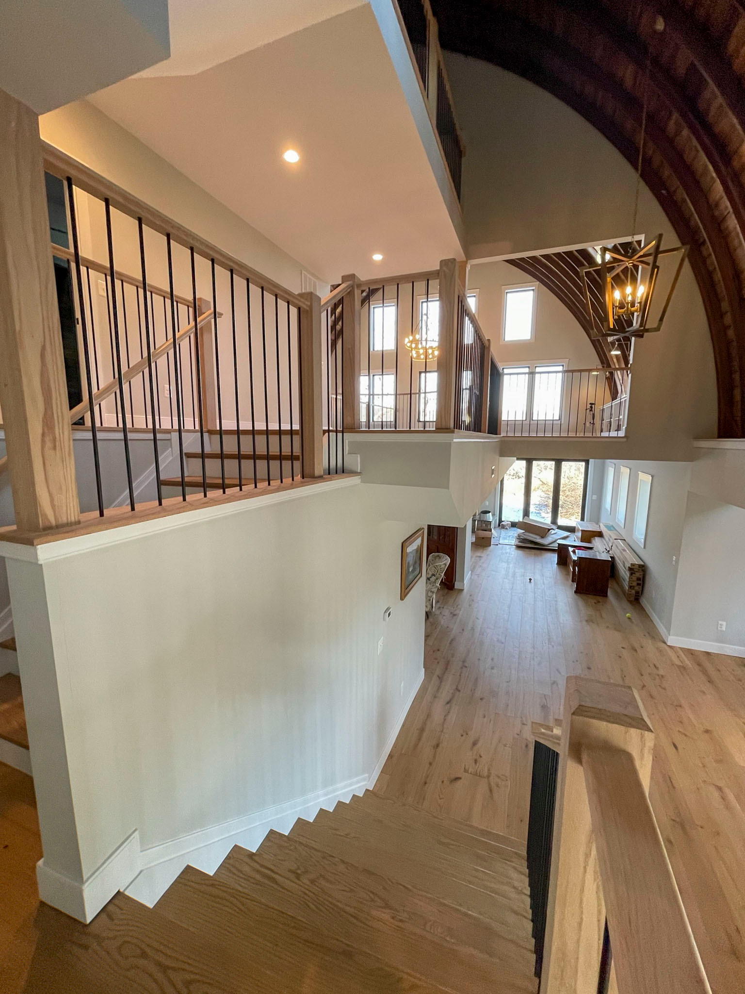 102_Straight-Freestanding Stairs/Landing in Barn Style Home, Leesburg VA 20175