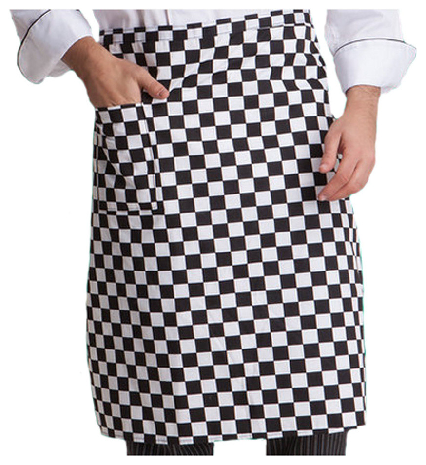 Nicokee Chef Aprons Doughnut Waist Tie Half Bistro Apron for Home Kitchen Cooking