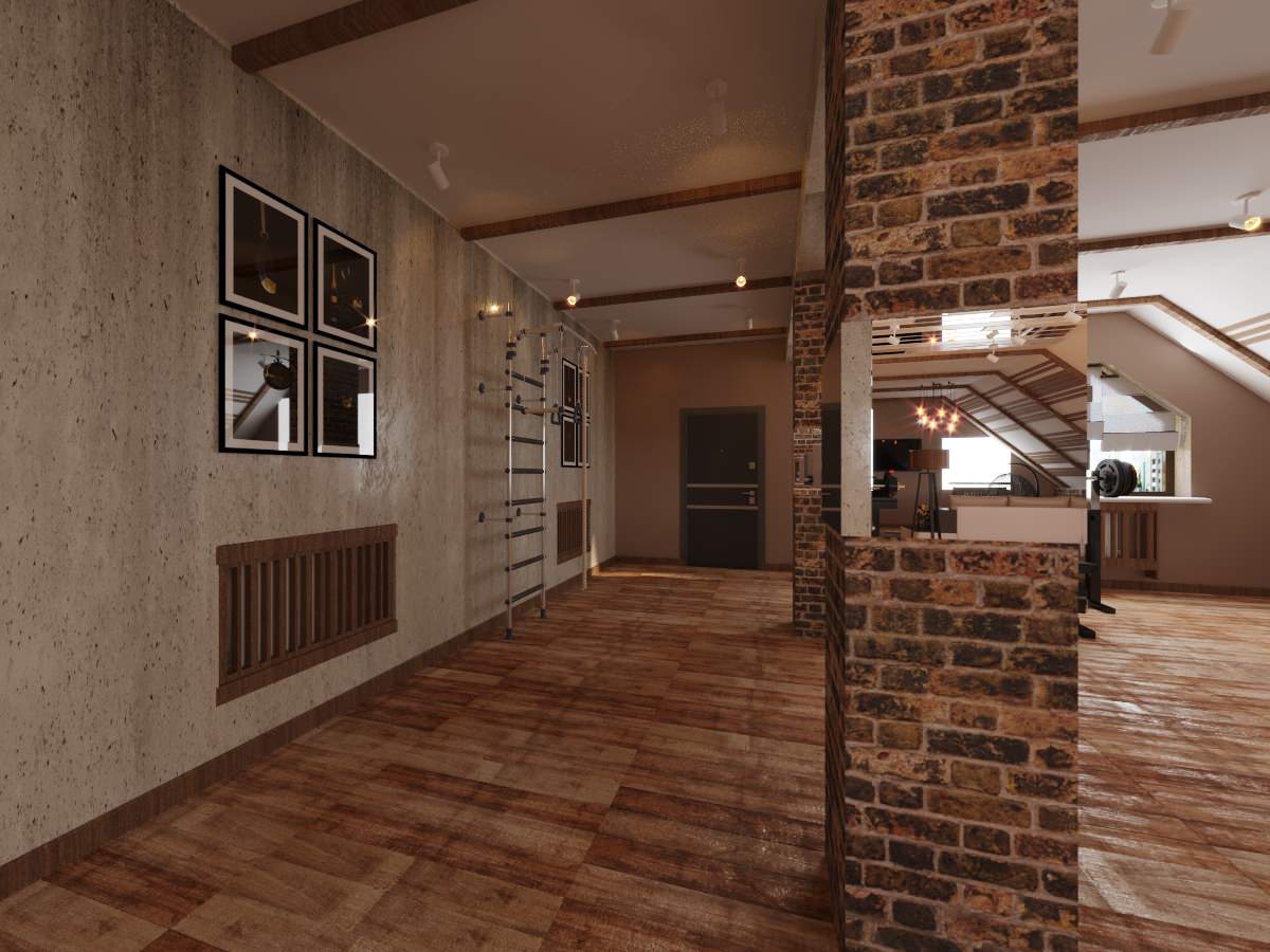 Загородный дом в современном лофте