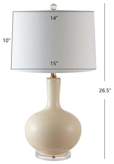 Nilla Table Lamp, Cream/Clear