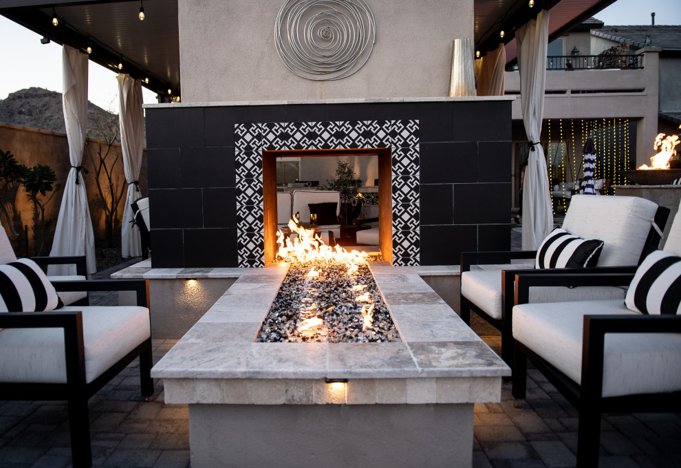 "See through" fire pit/fireplace
