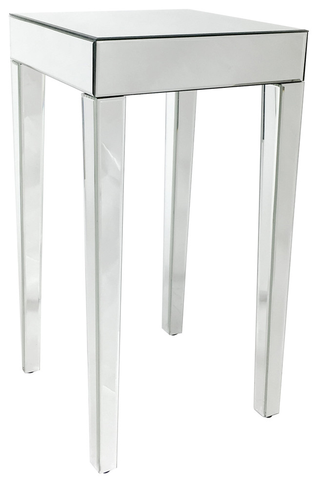 Layla Beveled Mirror End Table Contemporary Side Tables And End