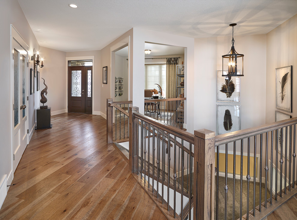 Inspiration for a rustic home design remodel in Edmonton