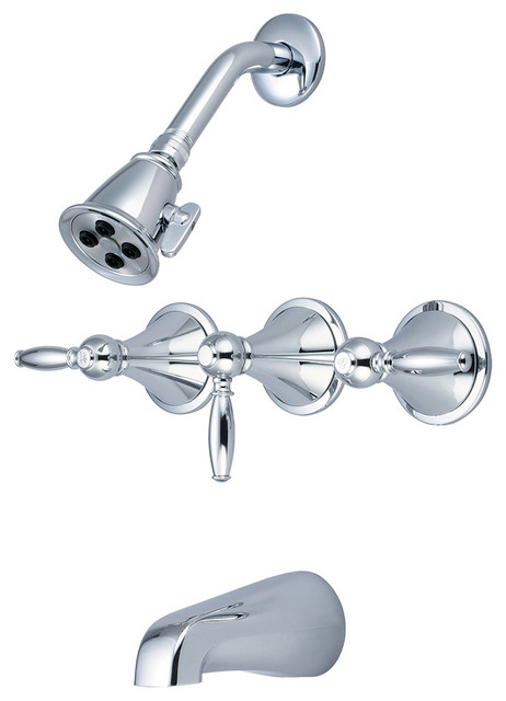 Three Handle Tub And Shower Trim Kit Valve Not Included