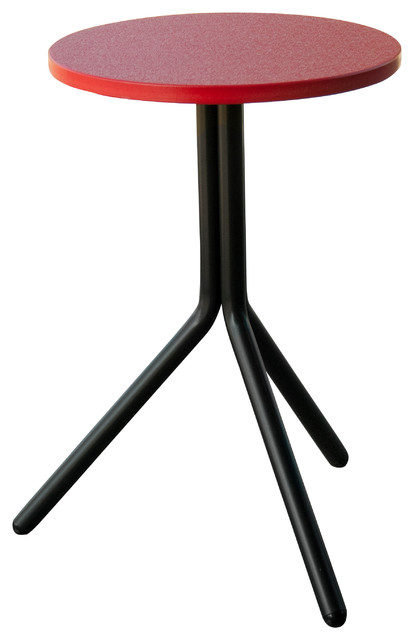 Retro Poly Outdoor Side Table Red Retro Poly Outdoor Side Table Red