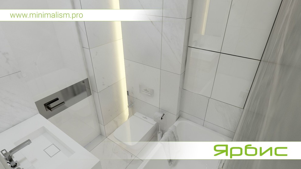 Дизайн санузла с прачечной в стиле минимализм