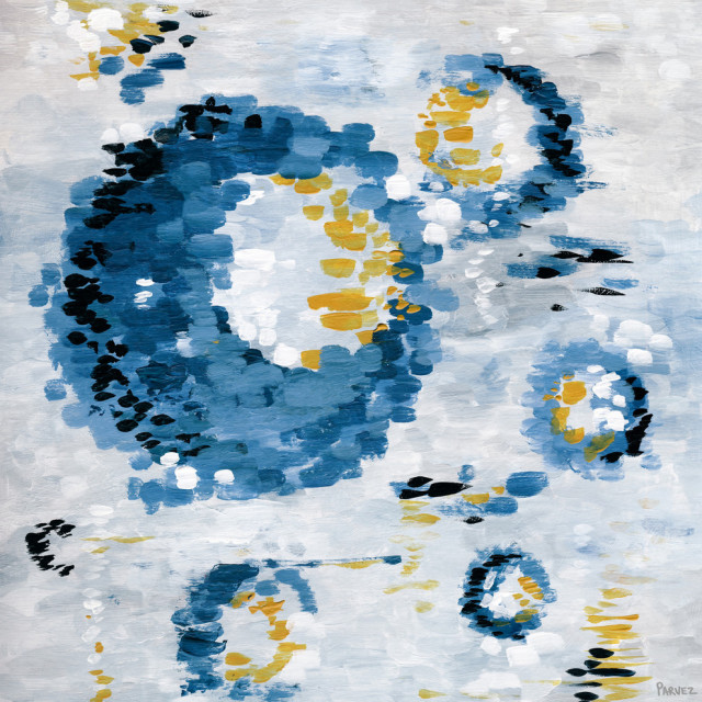 "Blurry Circles" Painting Print on Wrapped Canvas, 12"x12