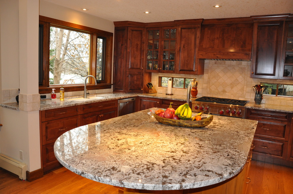 Mountain style kitchen photo in Calgary