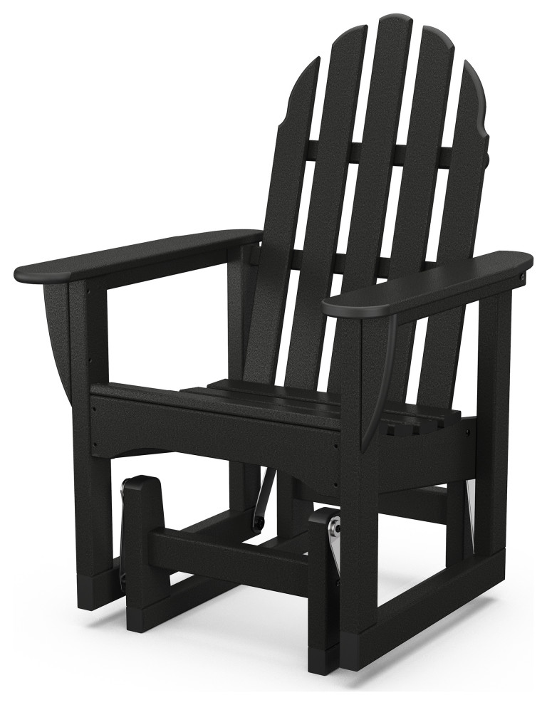 black rocking chair with ottoman