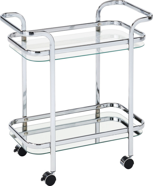Zedd 2Tier Bar Cart Contemporary Bar Carts by HedgeApple