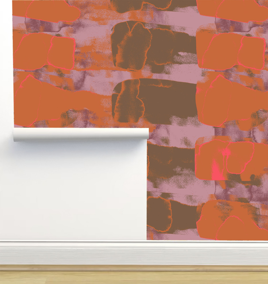 Rust Batik Wallpaper by Julia Schumacher, Sample 12"x8"